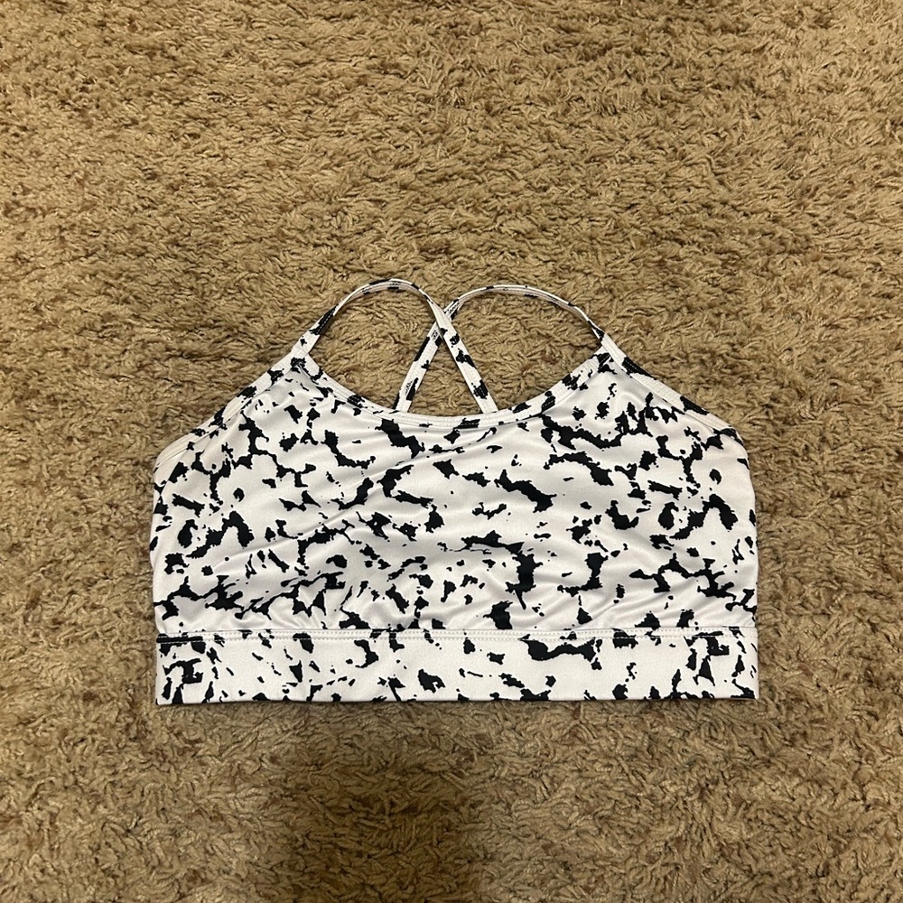 Black and White Sports Bra